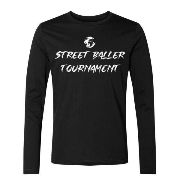 BRUSH STROKE LOGO - PREMIUM MEN'S/UNISEX LONG SLEEVE T-SHIRT - BLACK - WD15U8 Thumbnail