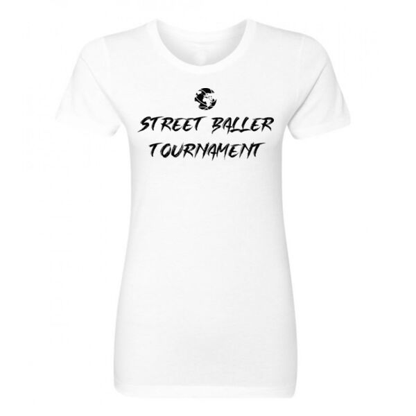 BRUSH STROKE LOGO - PREMIUM WOMEN'S FITTED T-SHIRT - WHITE - 8ZTVN6 Thumbnail