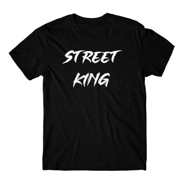 STREET KING FRONT & BACK 2 - PREMIUM MEN'S/UNISEX T-SHIRT - BLACK Thumbnail