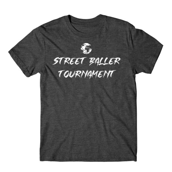 STREET BALLER TOURNAMENT - PREMIUM MEN'S/UNISEX T-SHIRT - CHARCOAL GRAY HEATHER Thumbnail