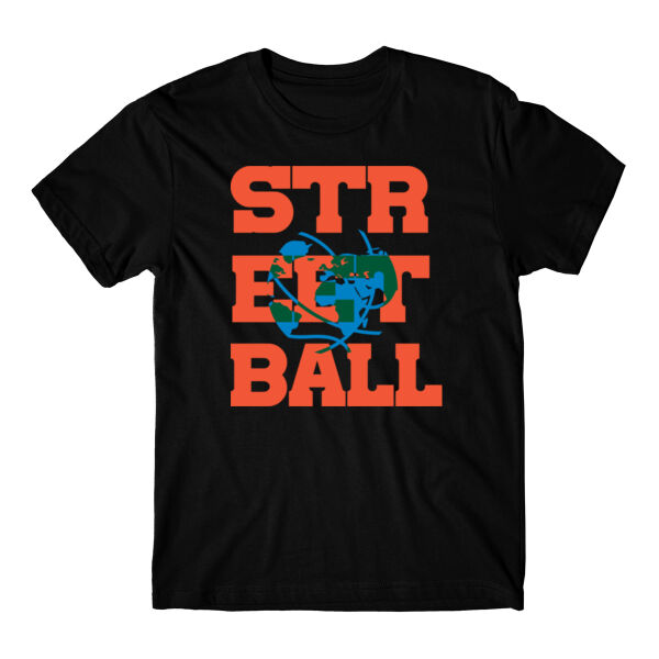 GLOBAL - PREMIUM MEN'S/UNISEX T-SHIRT ORANGE/AQUA - BLACK - 32MBRD Thumbnail